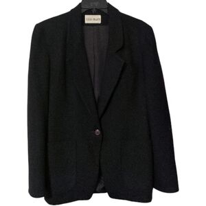 Hunt Valley Vintage Women's Classic Black Wool Blazer